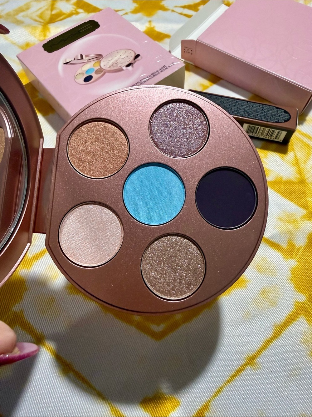 NEW 2pc MAC Holiday Eyeshadow Palette Regal Rose Macximal Sleek Satin Lipstick - Picture 5 of 12